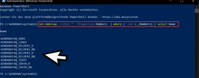 GET-ADGroup AD groups without members