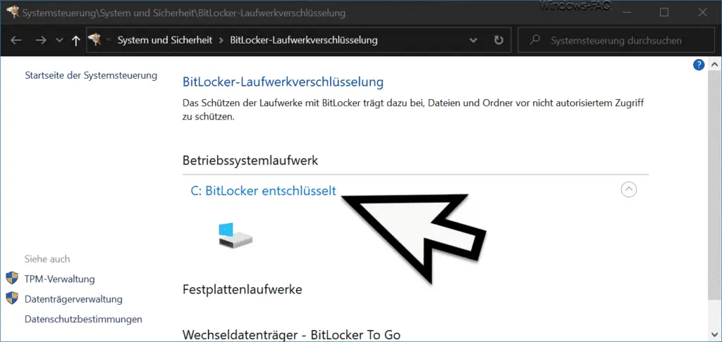 Bitlocker decrypted