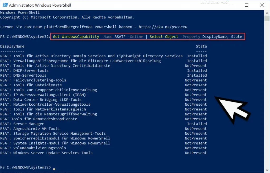 Install RSAT Tools via PowerShell and query installed RSAT tools HowPChub