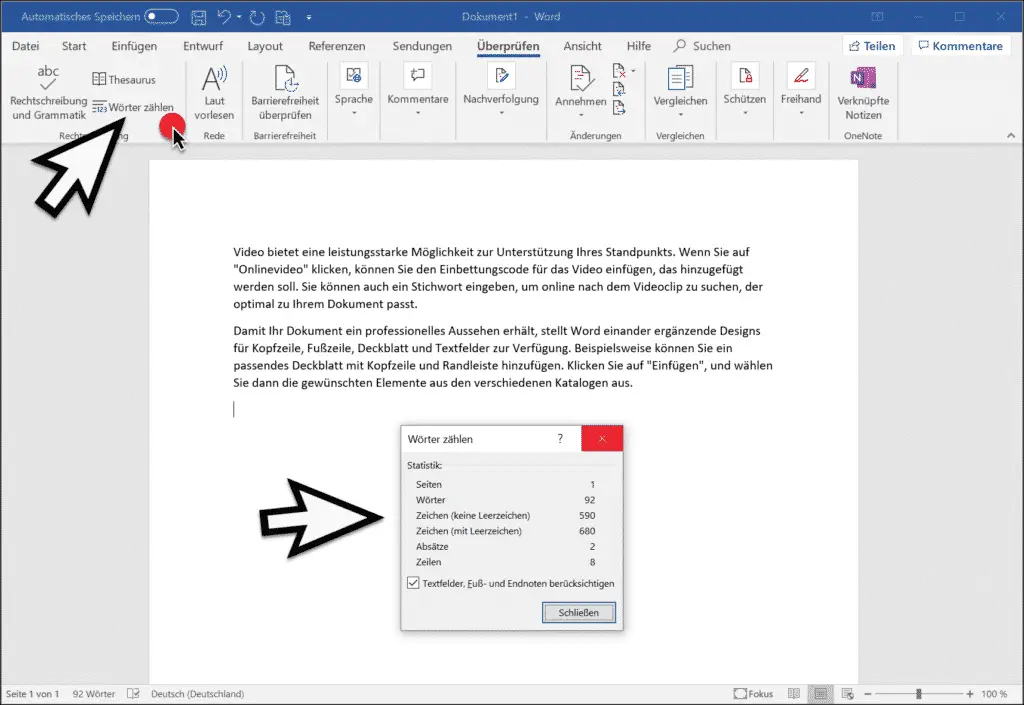 microsoft word word count highlight