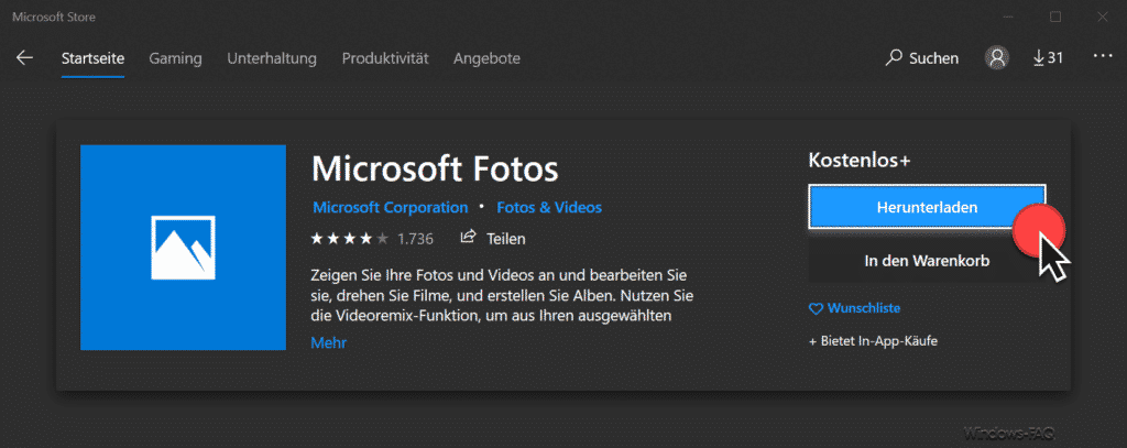 Install Microsoft Photos from Microsoft Store