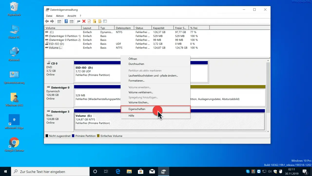 Disk properties