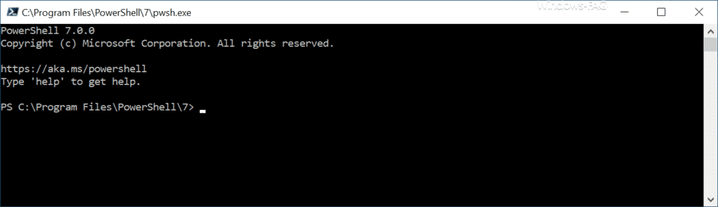 PowerShell 7 console