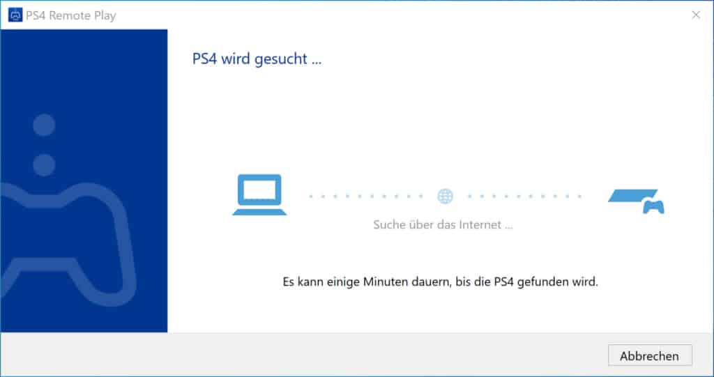 Searching PS4 - PS4 Remote Play Windows 10