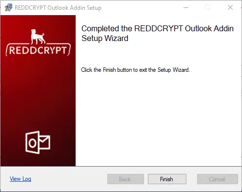 REDDCRYPT Outlook Addin Setup