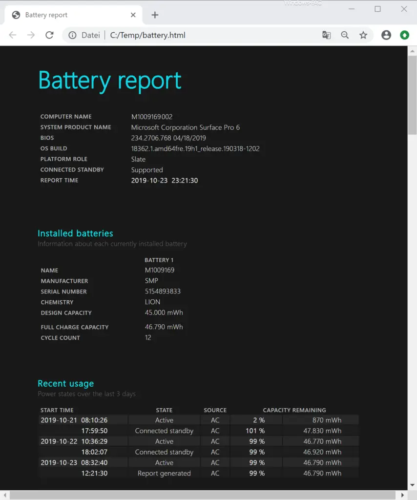 Let Windows generate the battery status report - HowPChub