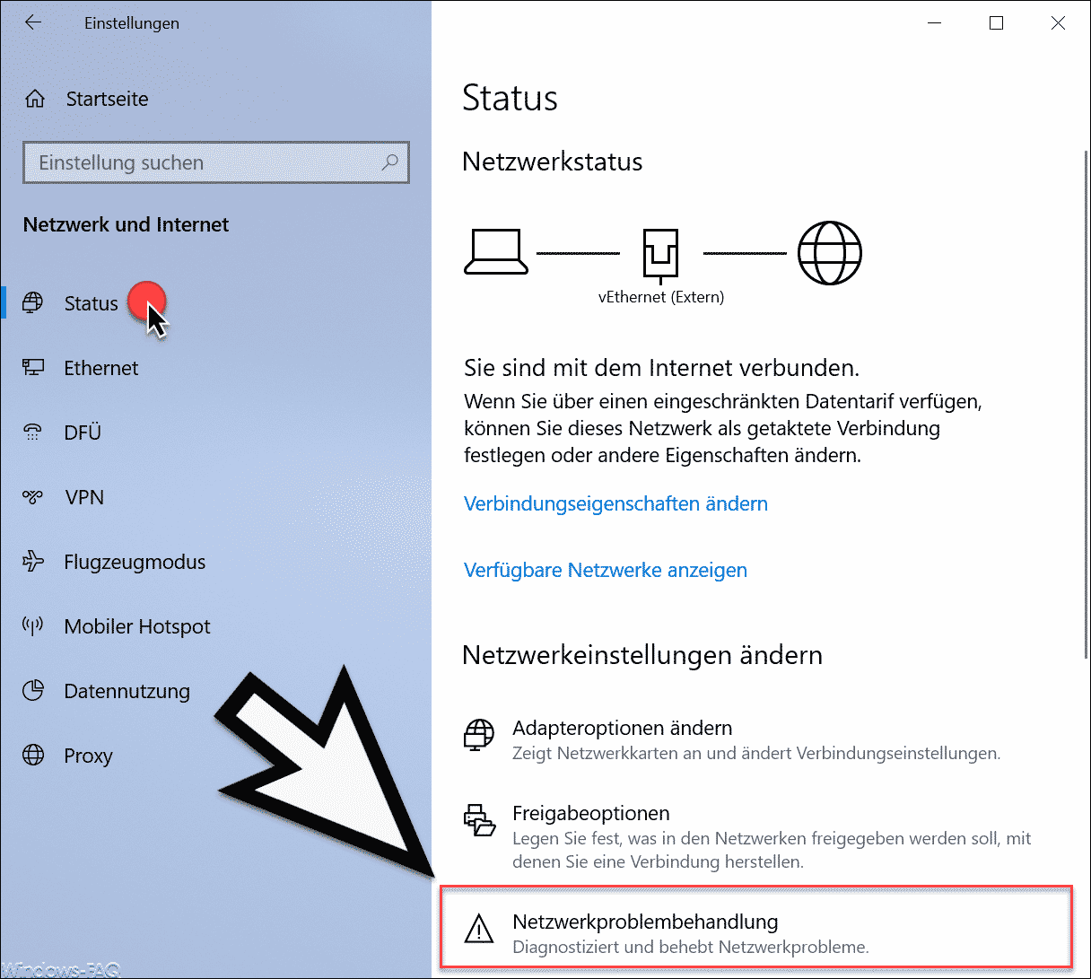 Network diagnostics and network troubleshooting