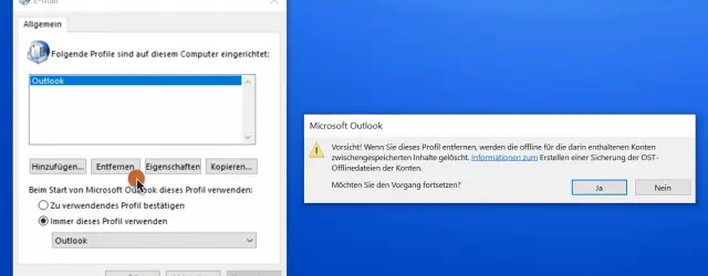 Remove Outlook profile