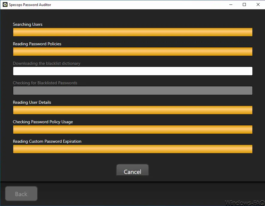 Specops Password Auditor Blacklist scanning