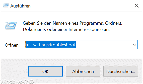 ms-settings: troubleshoot