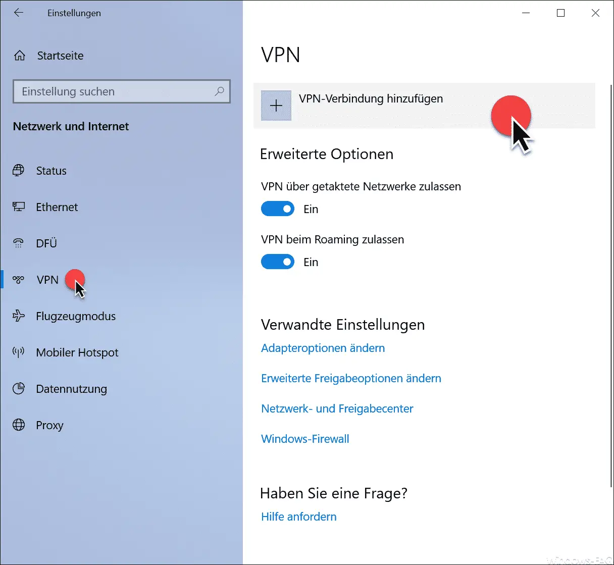 Add VPN connection