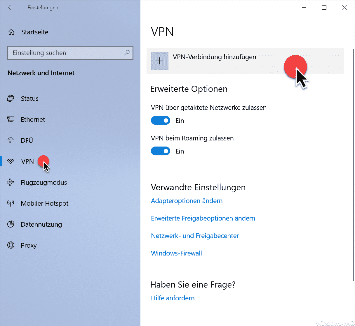 Add VPN connection