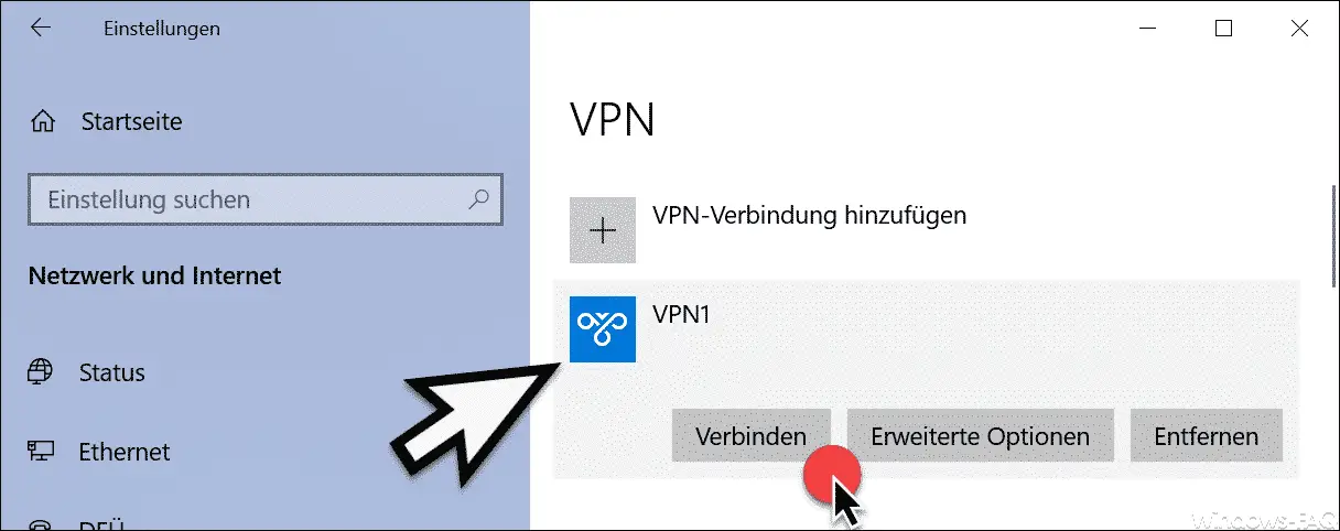 VPN connection added