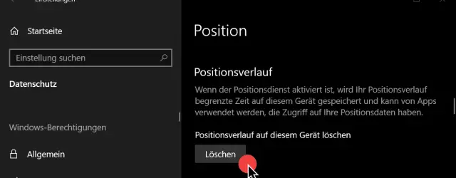 Clear location history on this device
