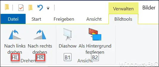 Explorer key combination HL + HR