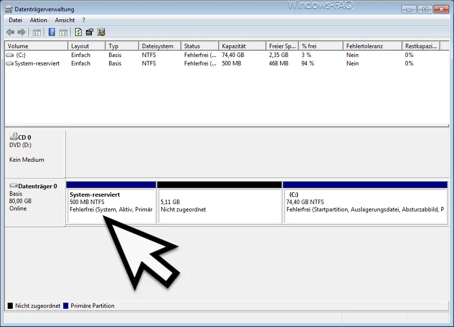 Enlarged Windows System Reserved Partition