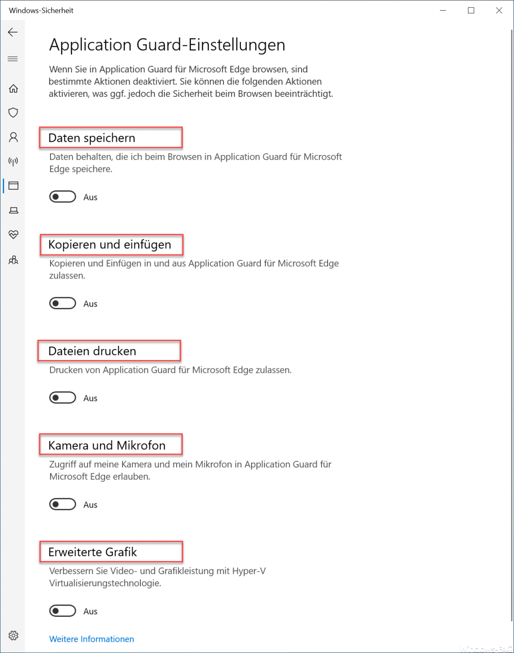 Configure Application Guard settings