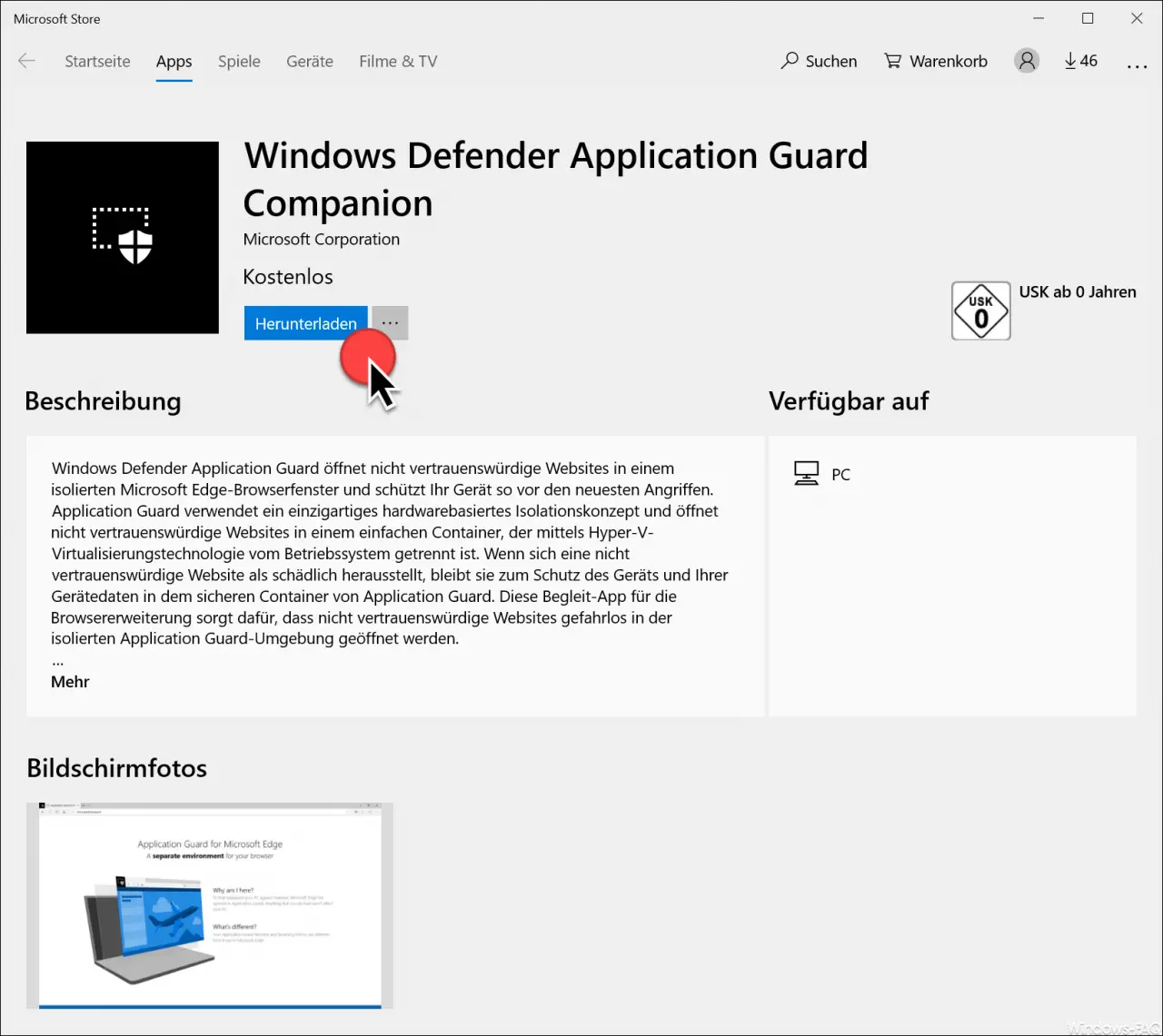 Windows Defender Application Guard Companion download