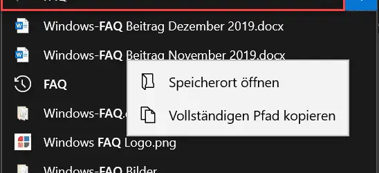 Open Explorer location and copy full path
