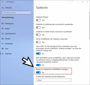 Show or disable badges in Windows 10 taskbar - HowPChub