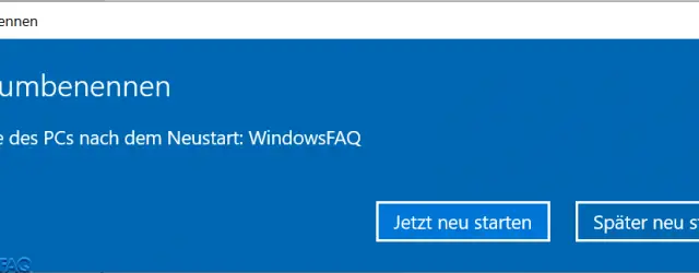 Name of the PC after the restart