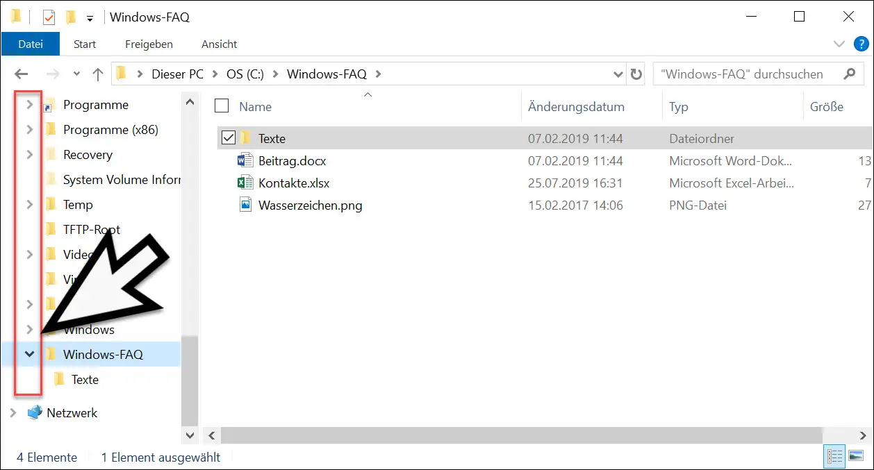 windows explorer expand all folders