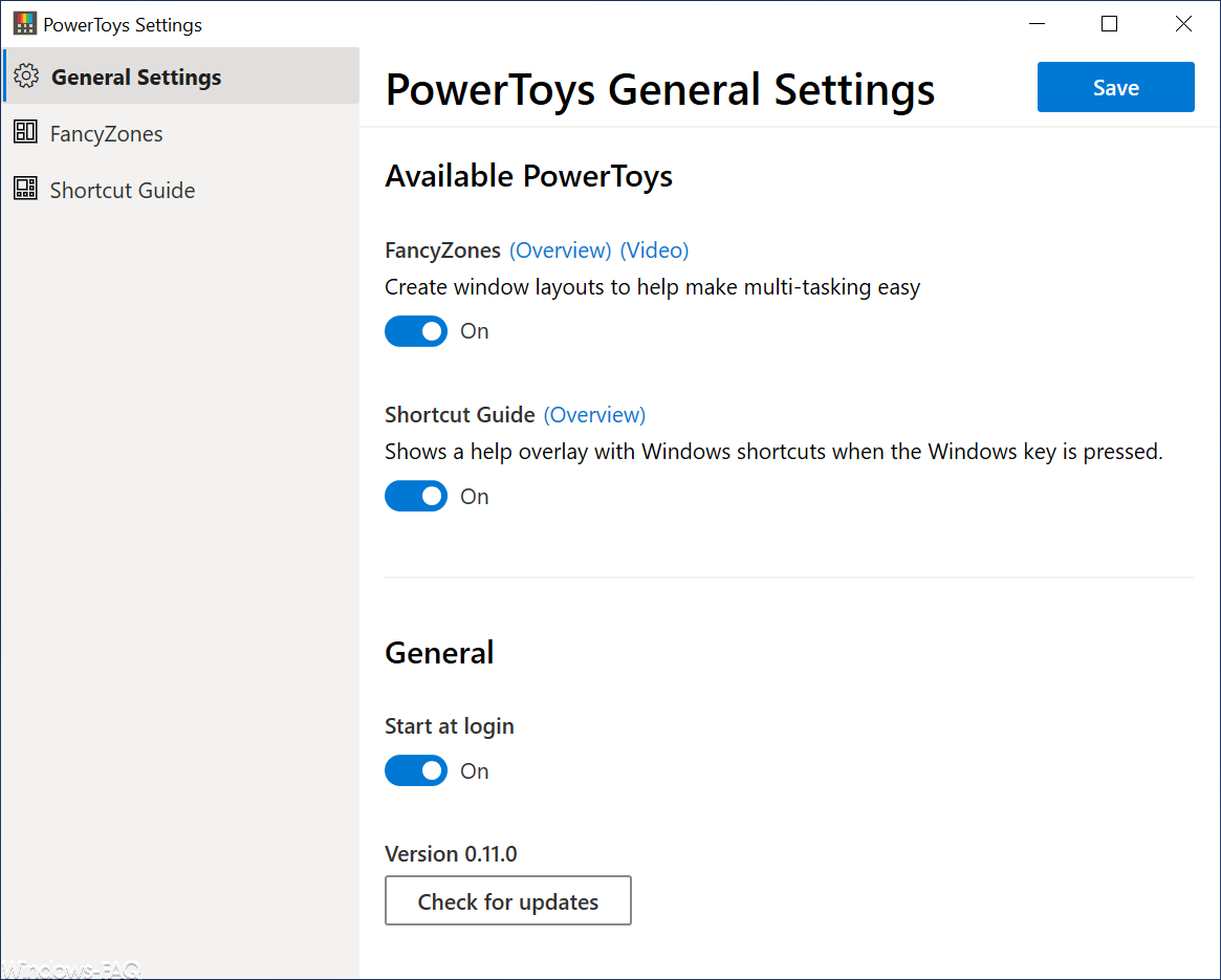 PowerToys settings