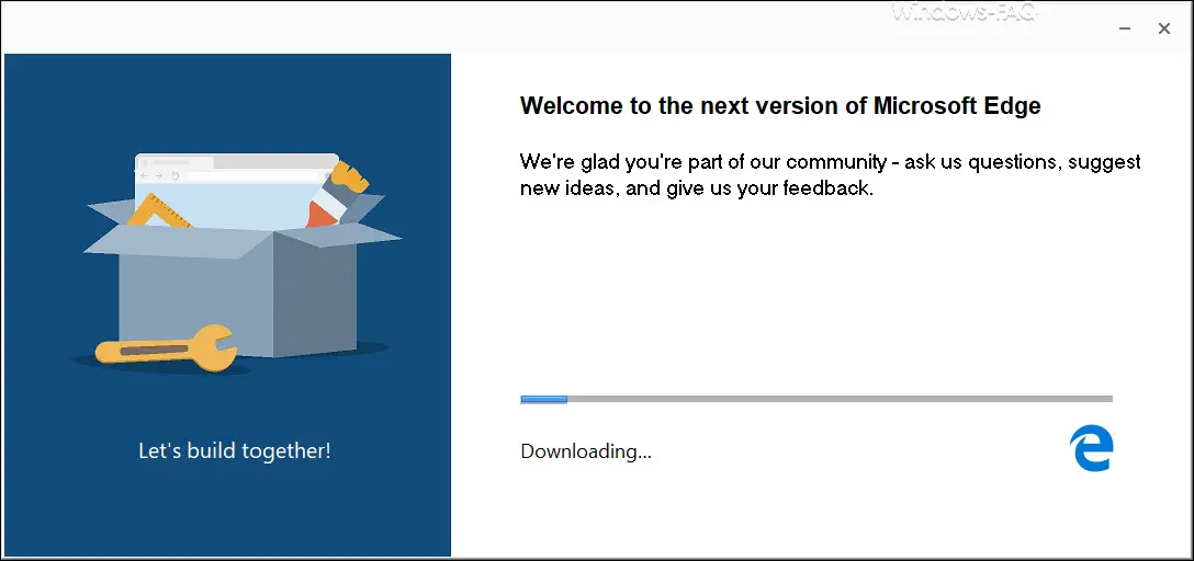 Microsoft Edge Chromium Beta Downloading