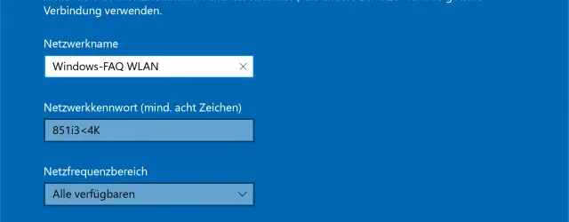 Edit mobile hotspot network information