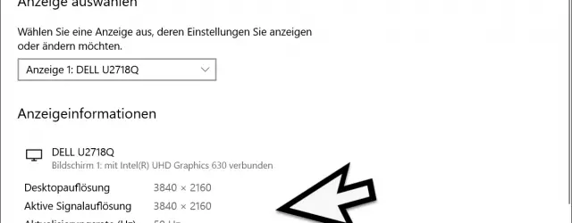 Windows 10 screen display information
