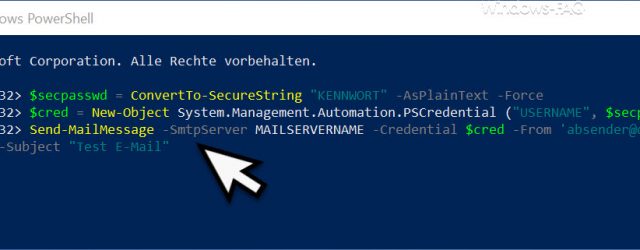 Send email via PowerShell with authentication