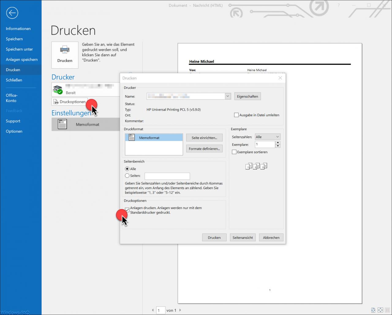 Print Outlook attachments