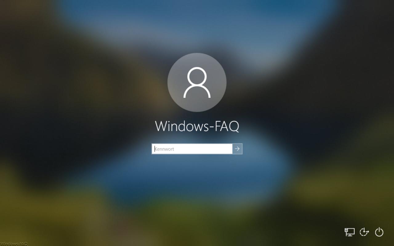 Windows 10 acrylic effect login background