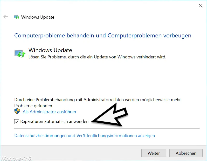 Apply Windows Update repairs automatically