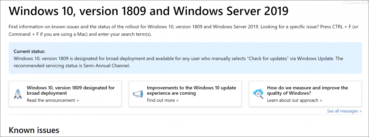 Windows version information & error descriptions