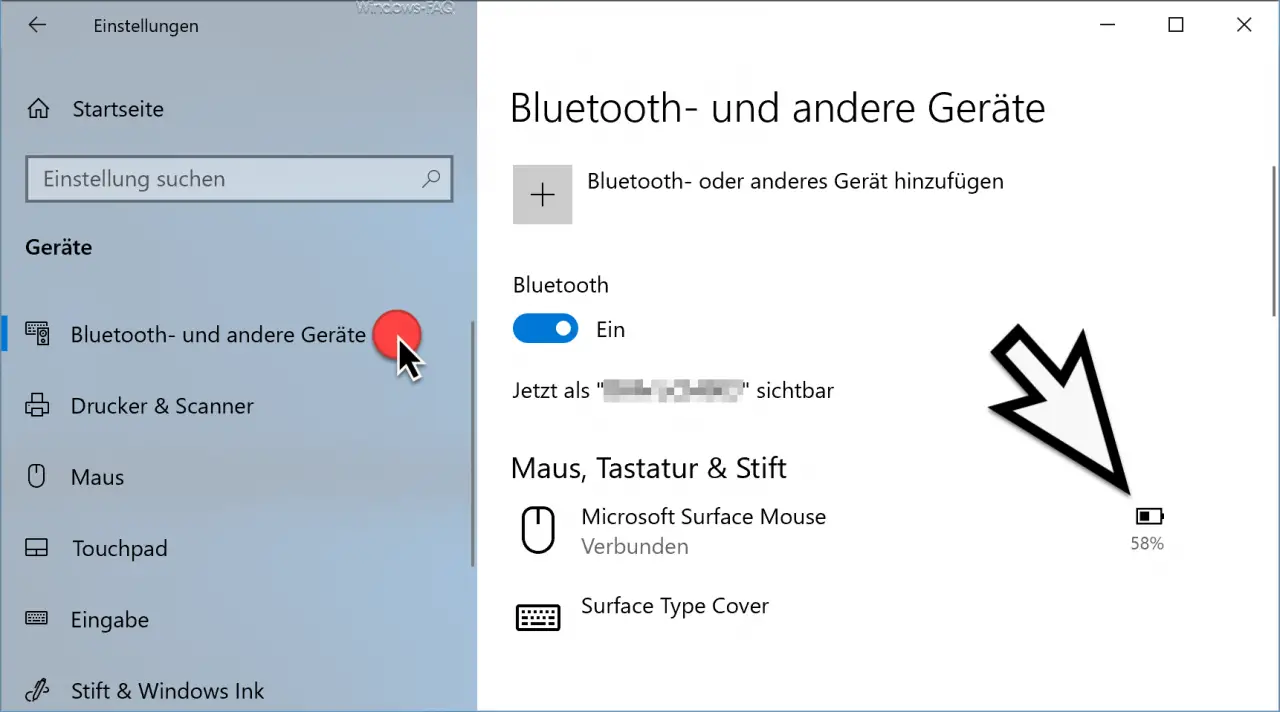 Bluetooth battery indicator