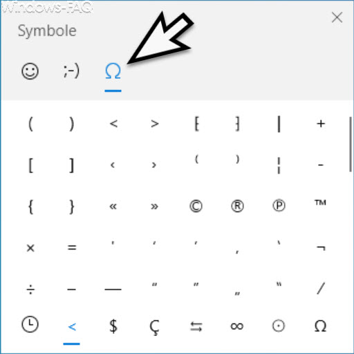 Insert symbols