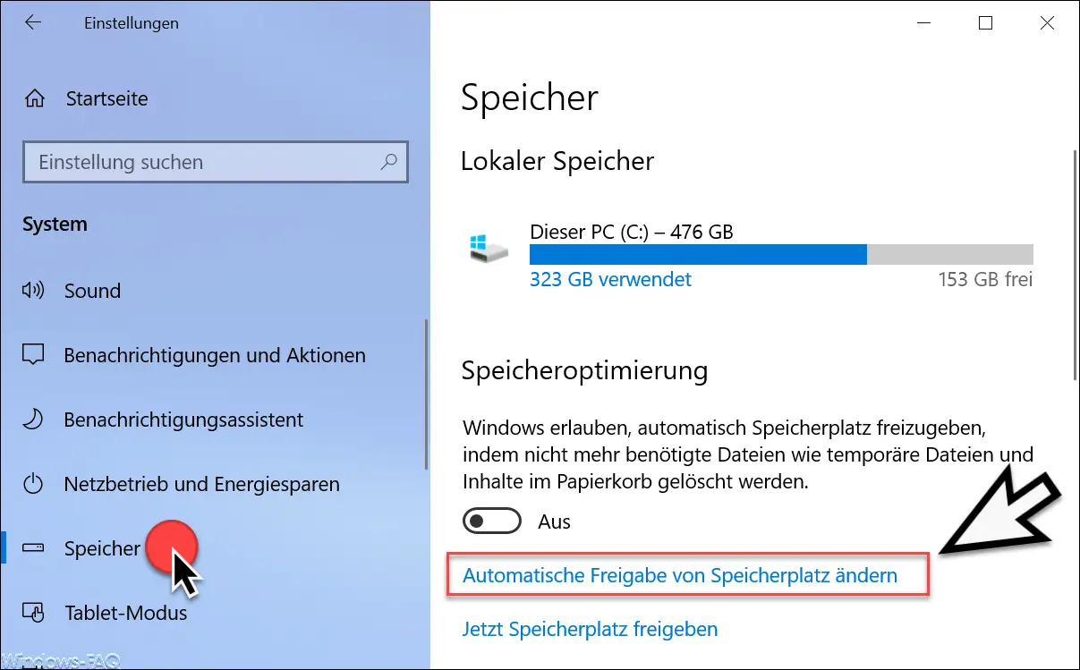 Windows 10 free up space automatically