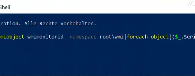 Read out monitor serial number via PowerShell