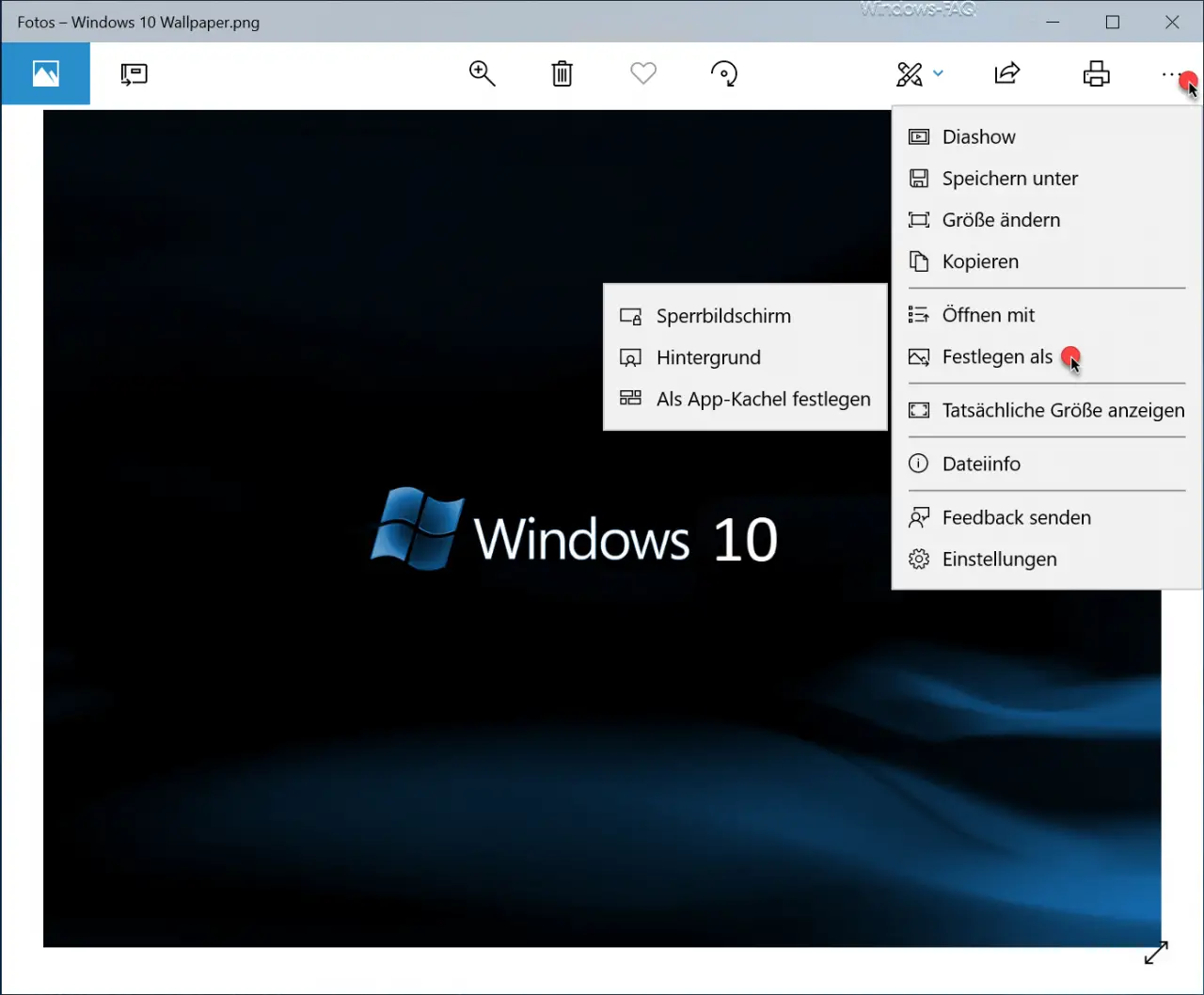 Windows 10 as a lock screen or wallpaper