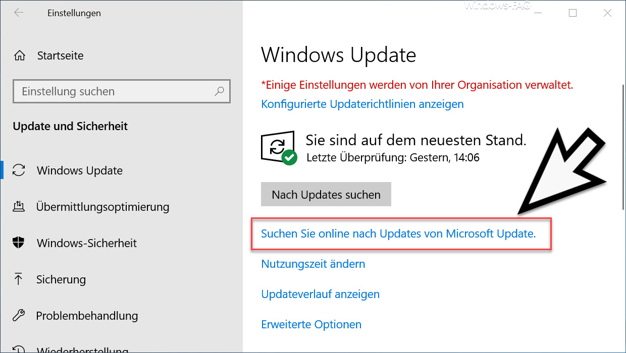 Check for updates from Microsoft Update online