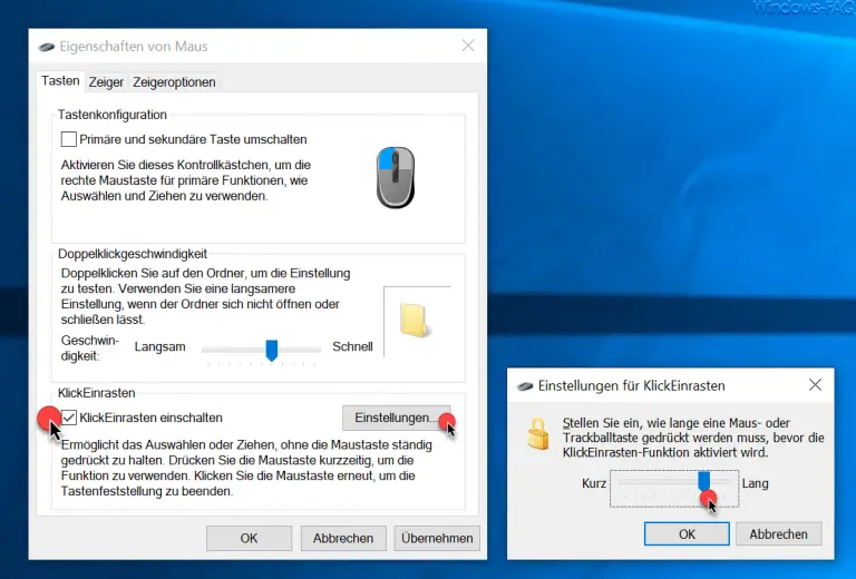 Activate mouse function "click snap" perform mouse functions without