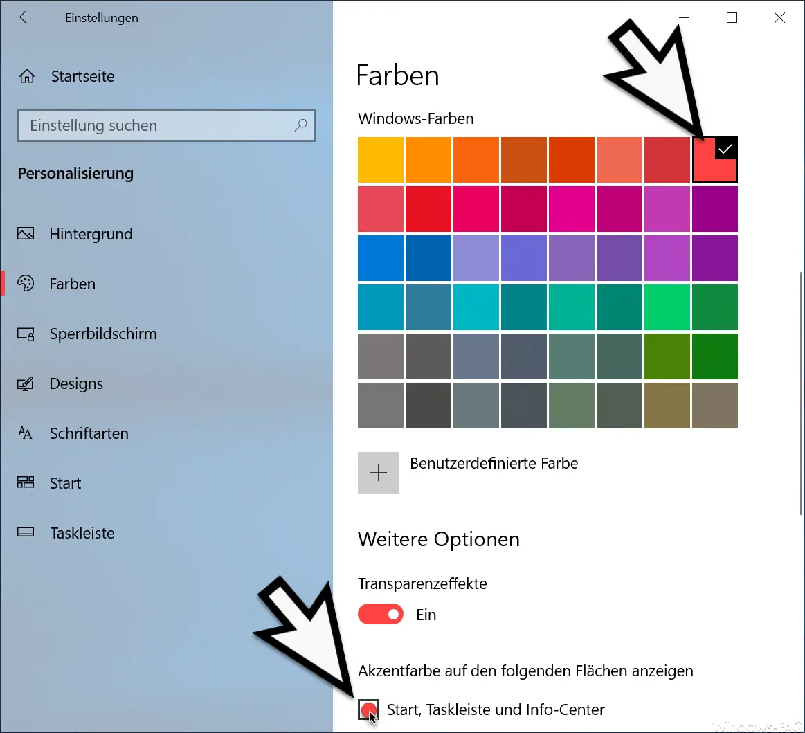Set the color of the taskbar
