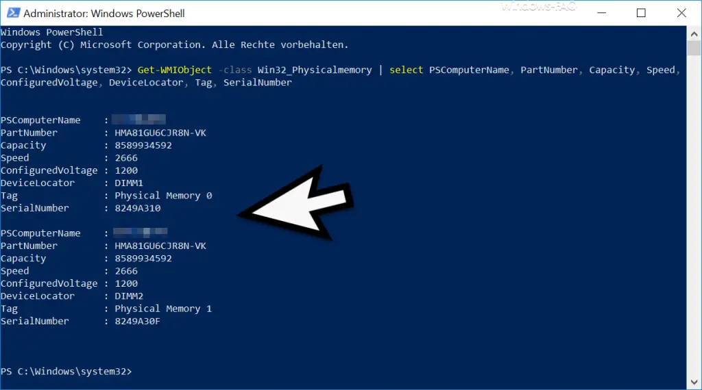 Query all RAM information via PowerShell HowPChub