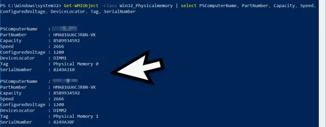 Get-WMIObject RAM information