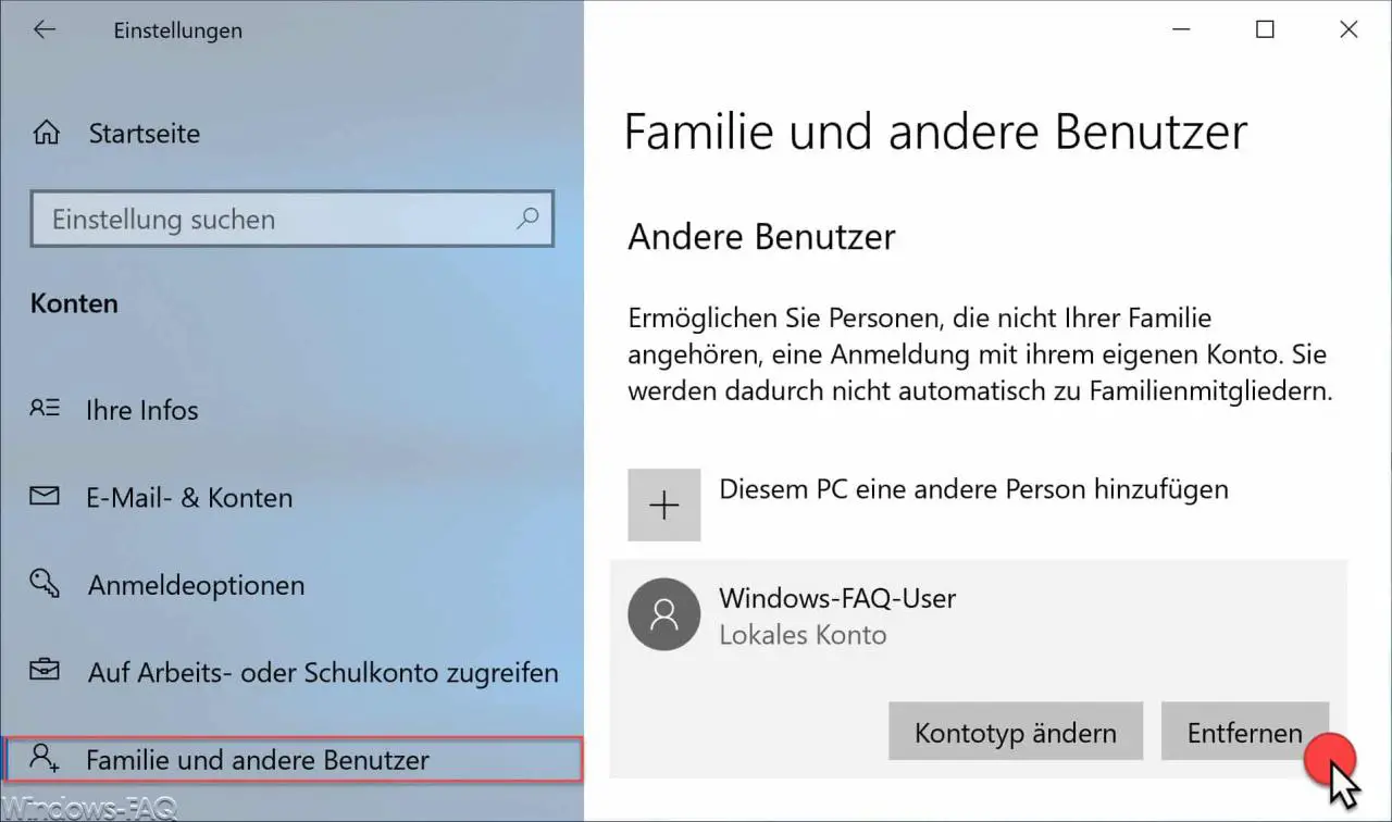 how to add a user account to my windows 10