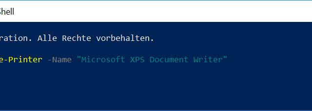 Remove Printer Name "Microsoft XPS Document Writer"