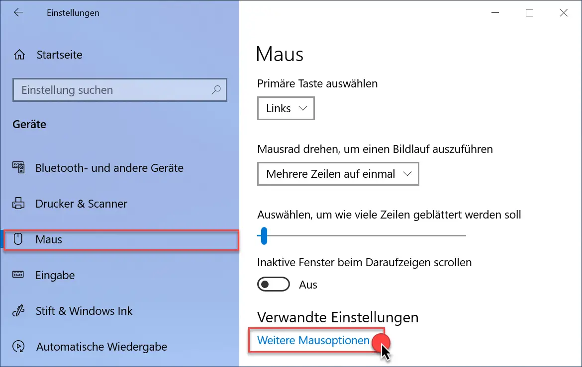 mouse coordinates windows 10