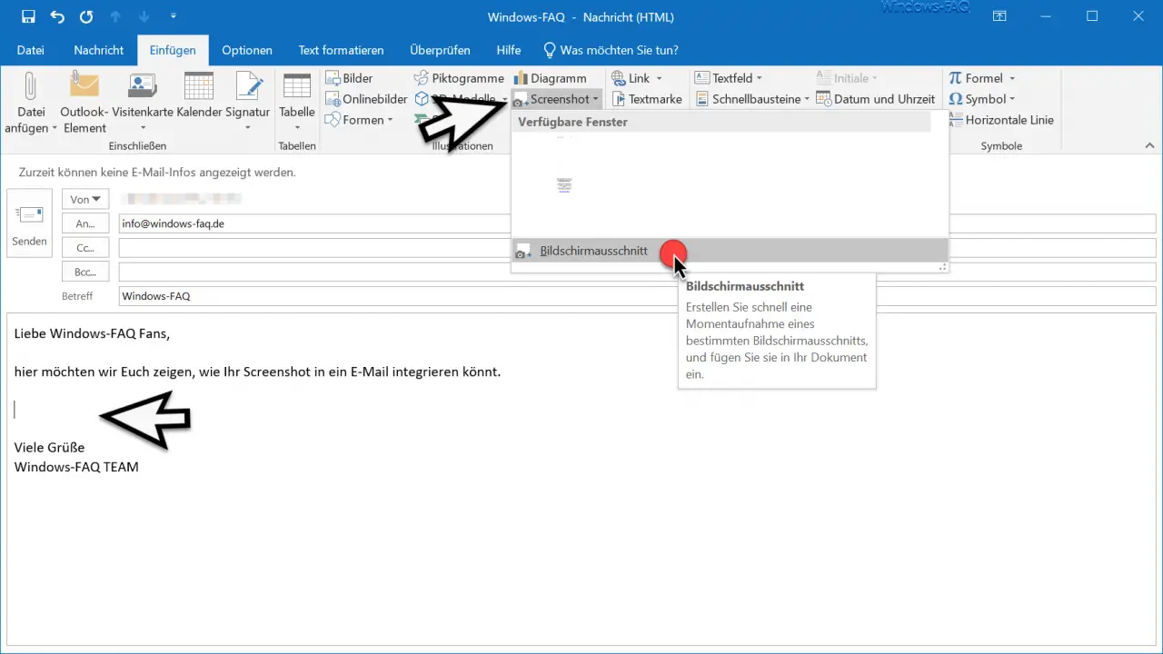 Outlook screenshot