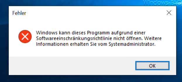 Windows cannot open this program due to a software restriction policy